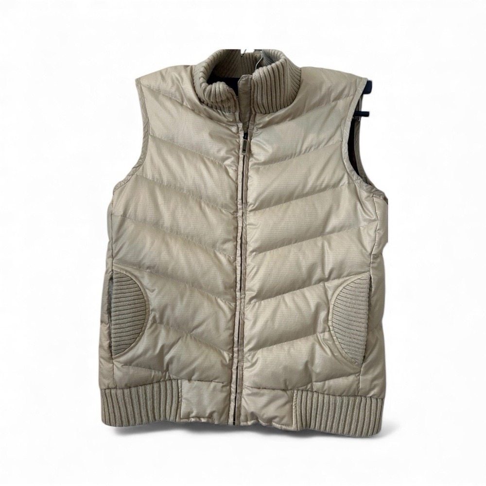 Burton Down Puffer Vest Size Medium Outdoor Feather Insulated Hiking Logo Ski